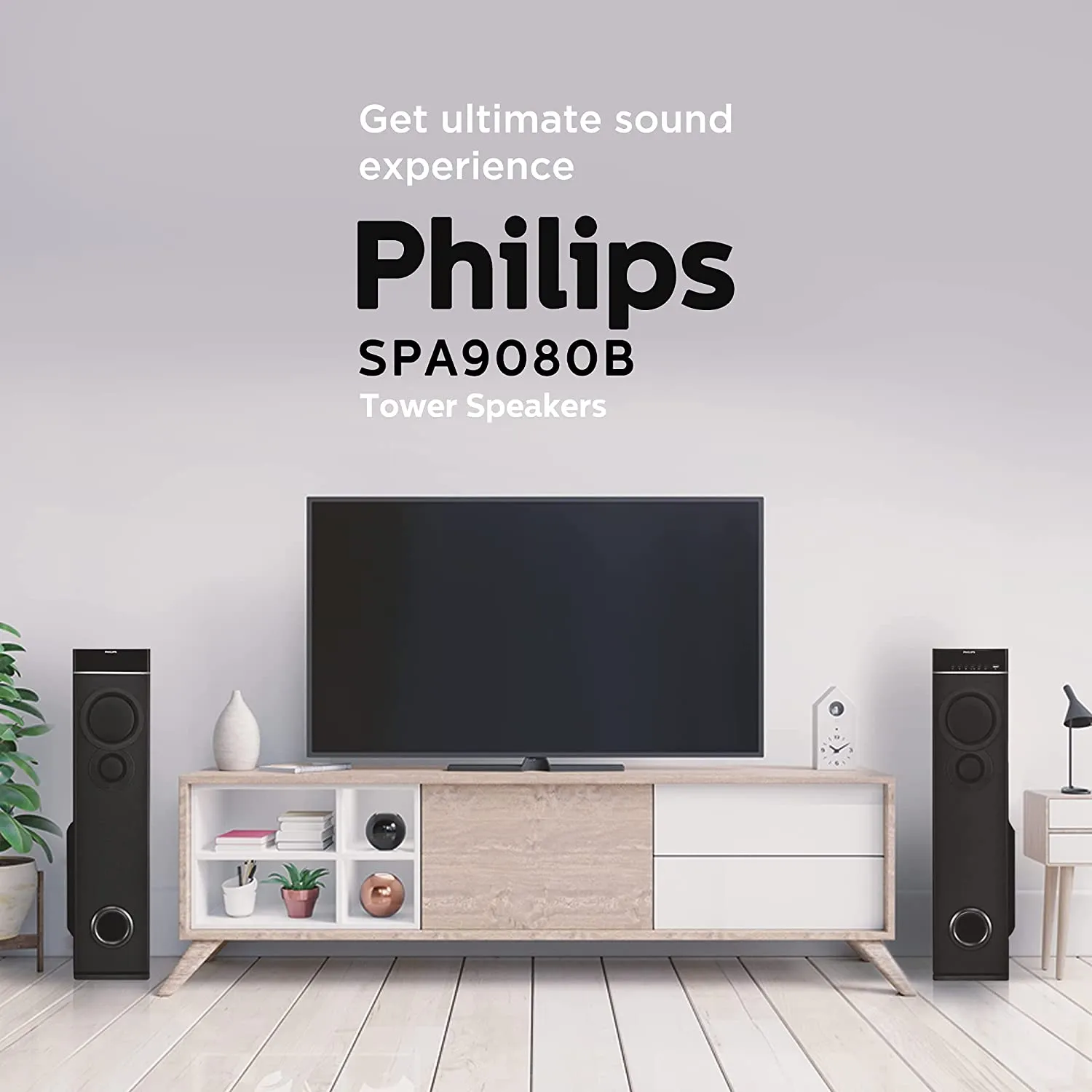 Philips SPA9080B Multimedia Tower Speakers (Black)