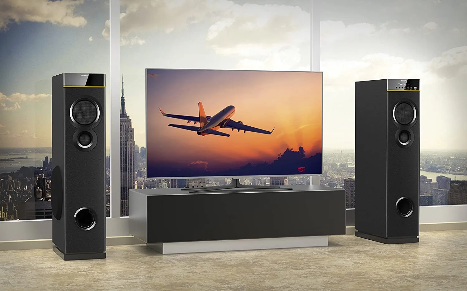 Philips SPA9080B Multimedia Tower Speakers (Black)