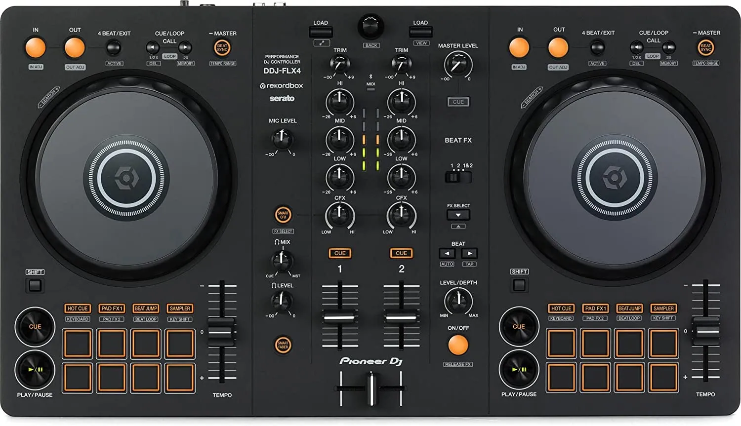 Pioneer DJ DDJ-FLX4 2-Channel DJ Controller Black