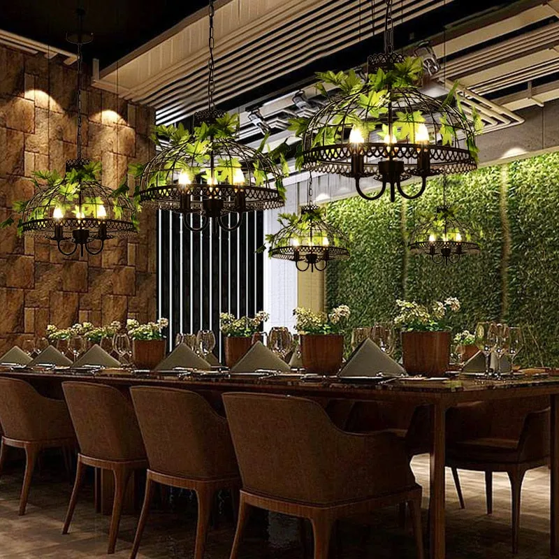 Plant chandeliers, flowers, bars, hot pot restaurants, music restaurants, barbecue bars, creative bar decoration lights