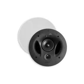 Polk Audio 70-RT 3-Way In-Ceiling Speaker (2.5? Driver, 7? Sub) - The Vanishing Series | Power Port | Paintable Grille | Dual Band-Pass Bass Ports White
