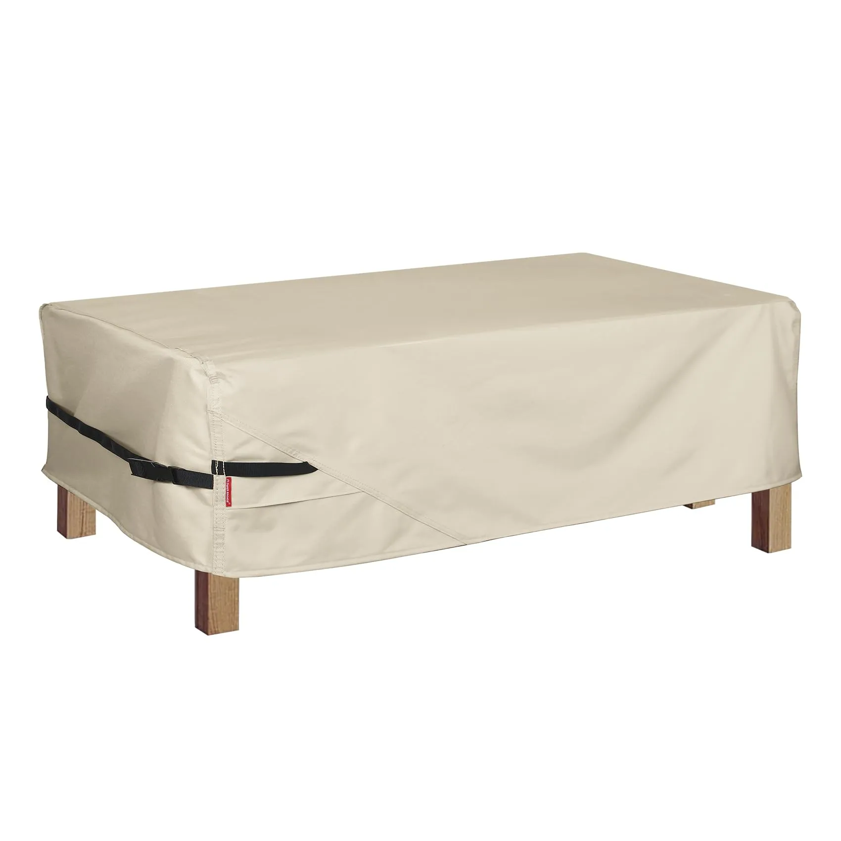 Porch Shield Patio Coffee Table Cover - Waterproof Outdoor Furniture Rectangular Small Table Covers 46 x 26 inch, Beige