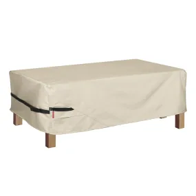 Porch Shield Patio Coffee Table Cover - Waterproof Outdoor Furniture Rectangular Small Table Covers 46 x 26 inch, Beige