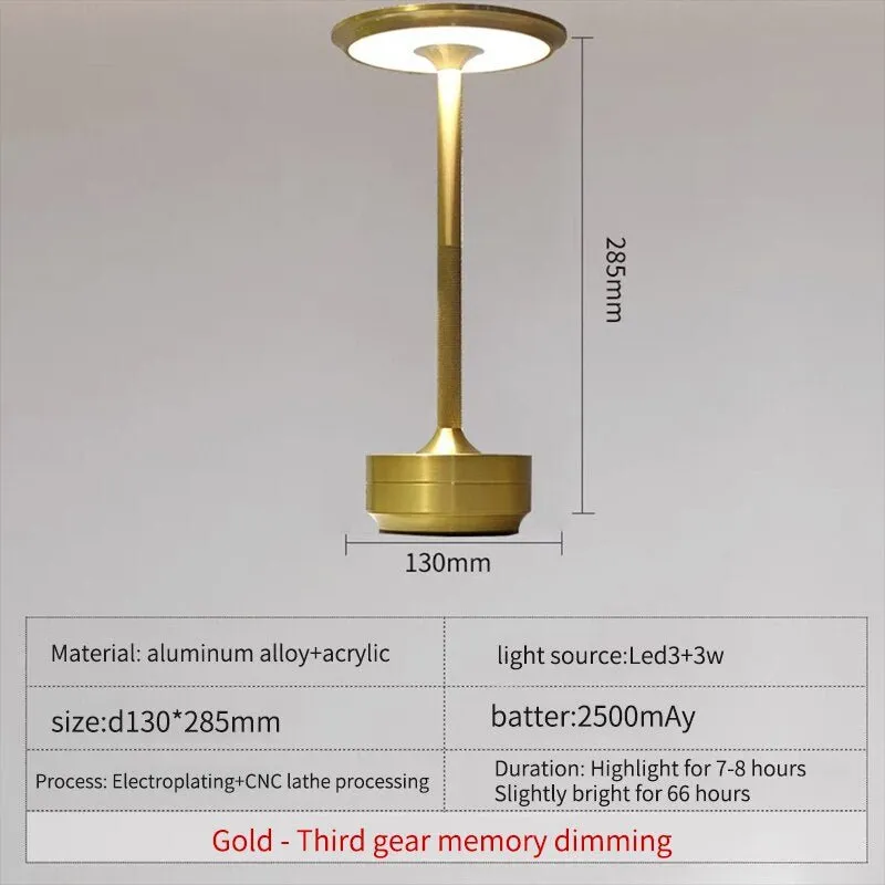 Rechargeable Aluminum LED Lamp