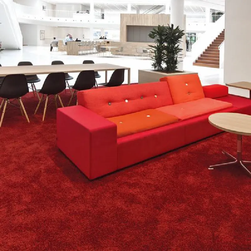Red Thick Shaggy Rug - California