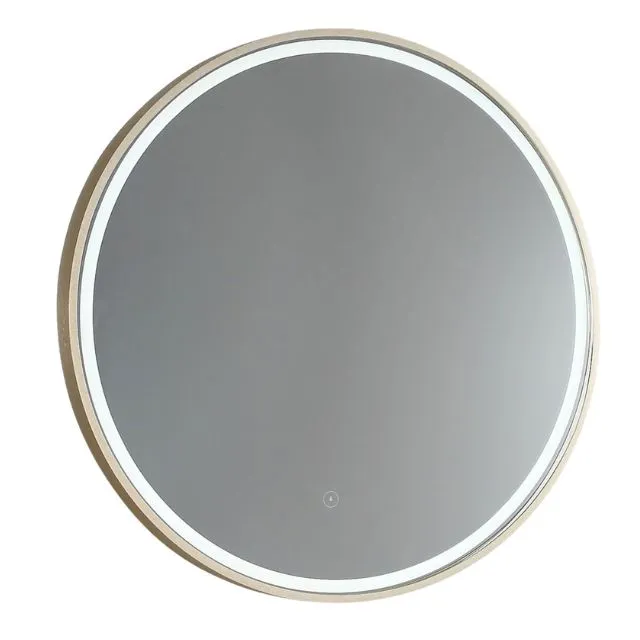 Remer Sphere 600mm-800mm LED Mirror Brushed Brass Frame