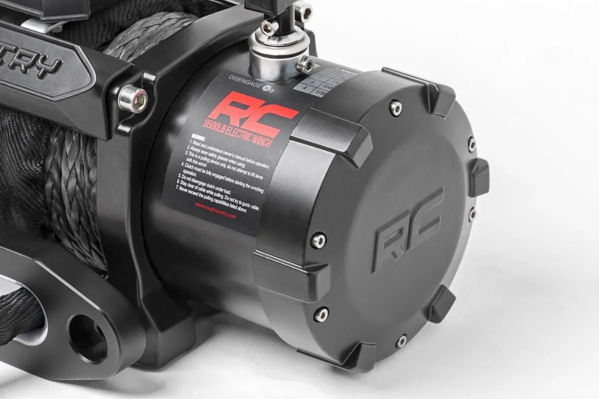Rough Country PRO12000S Synthetic Rope Electric Winch - 12,000 lbs. 85 ft. Line Length