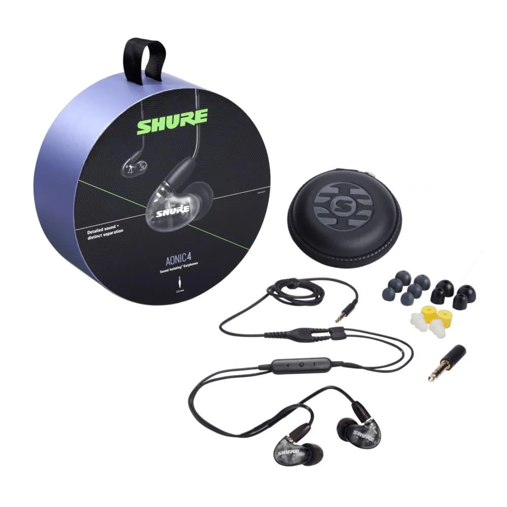 Shure AONIC 4 Wired Sound Isolating Earphones with Remote   Mic (Open Box)
