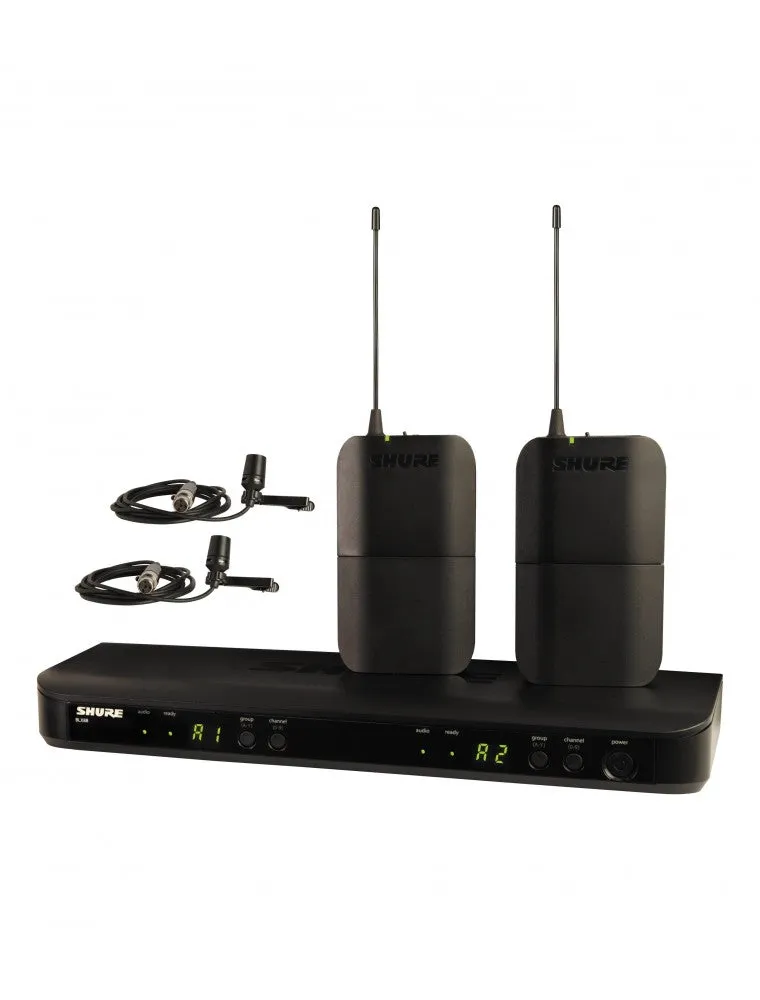 Shure  BLX188UK/CVLX-K14 BLX188 Combo Dual System With 2X CVL Lavalier Microphone