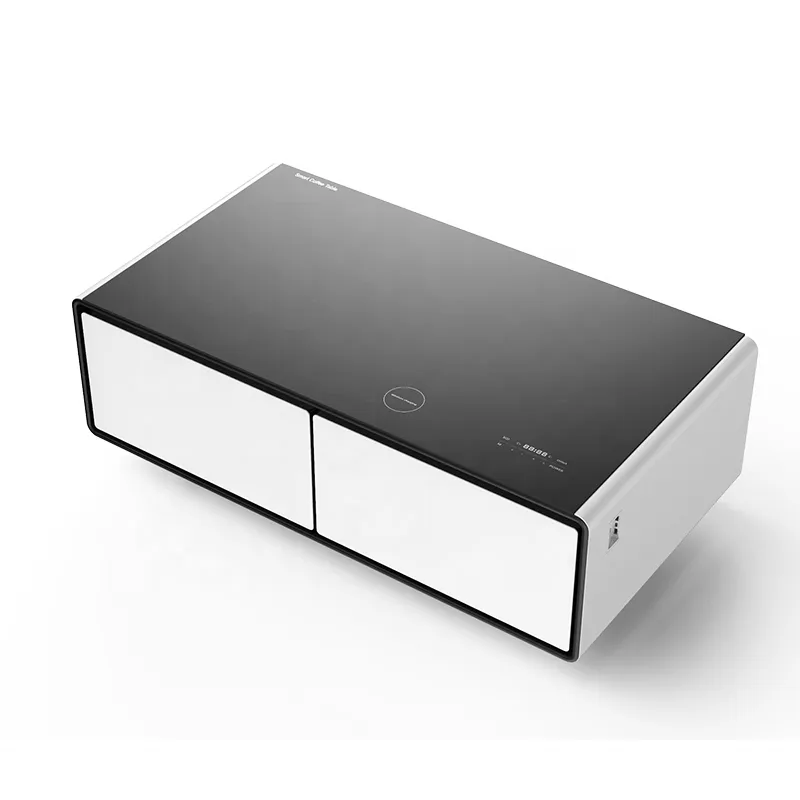 Smart Side Coffee Table With Refrigerator Bluetooth Speaker & Wireless Charging TB-135