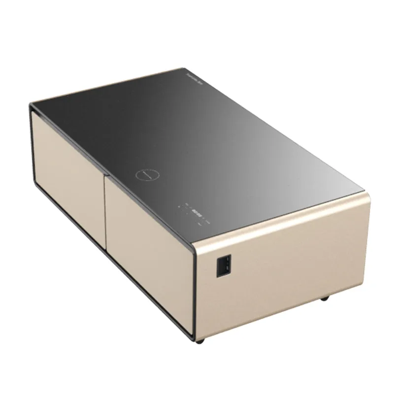 Smart Side Coffee Table With Refrigerator Bluetooth Speaker & Wireless Charging TB-135