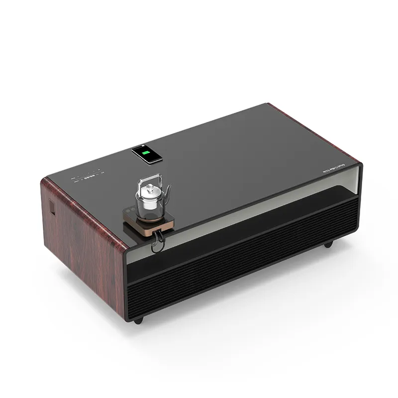 Smart Side Coffee Table With Refrigerator Bluetooth Speaker & Wireless Charging TB-135