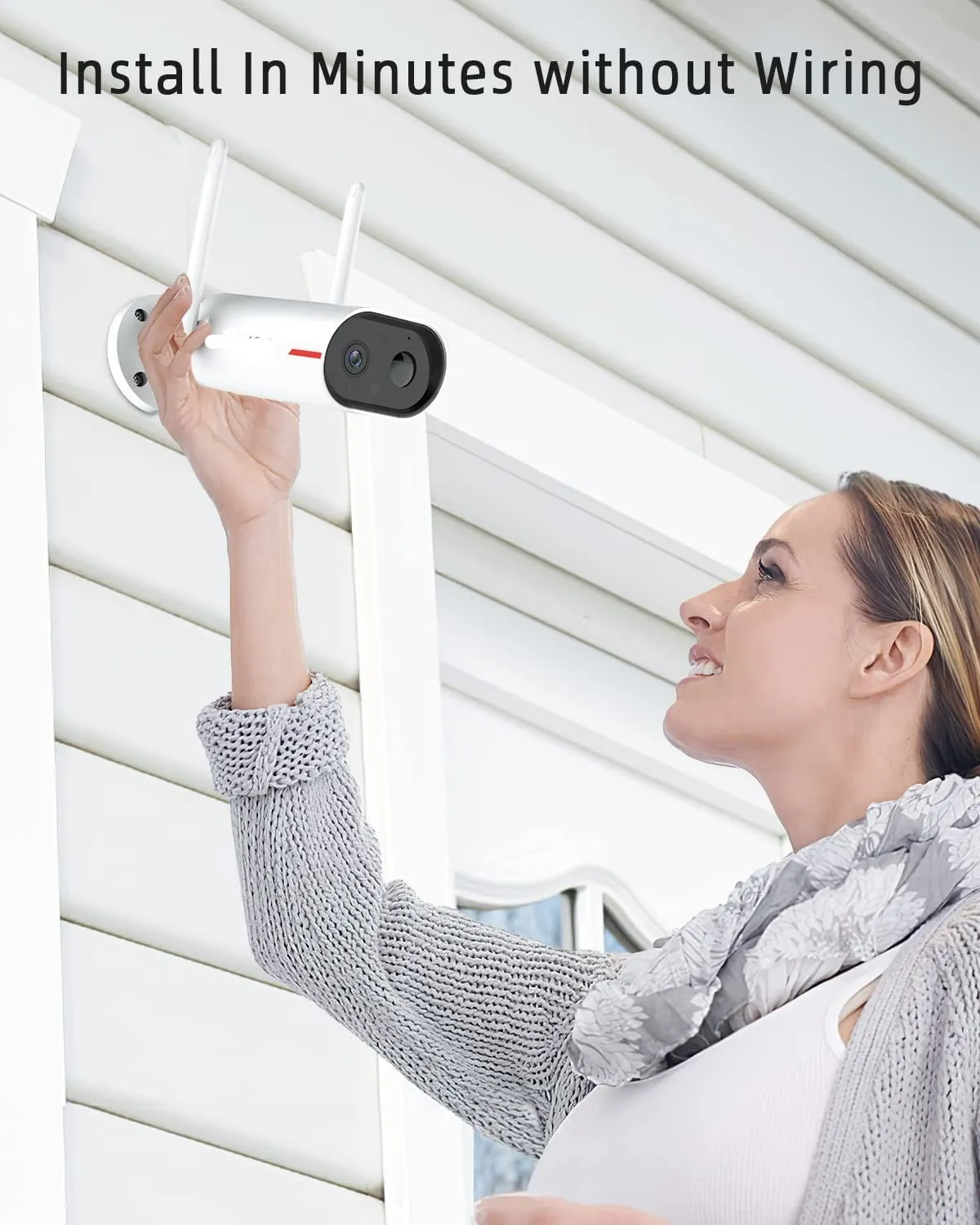 Solar Security Camera with1080p HD, Two-Way Audio, Smart Human Detection, Night Vision