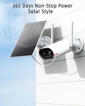Solar Security Camera with1080p HD, Two-Way Audio, Smart Human Detection, Night Vision