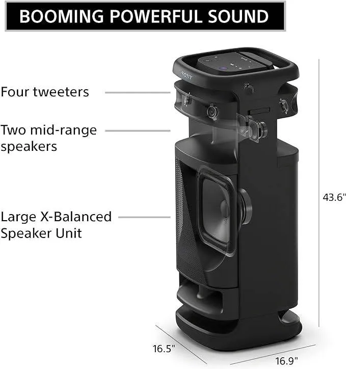 Sony Ult Tower 10 Approx. 139 W Bluetooth Optical Range 2.4 Ghz 20 Hzsrs-Ult100