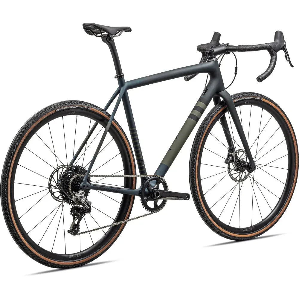 SPECIALIZED CRUX Comp Complete Bike Gravel Sram Rival - SATIN FOREST GREEN/METALLIC DEEP LAKE