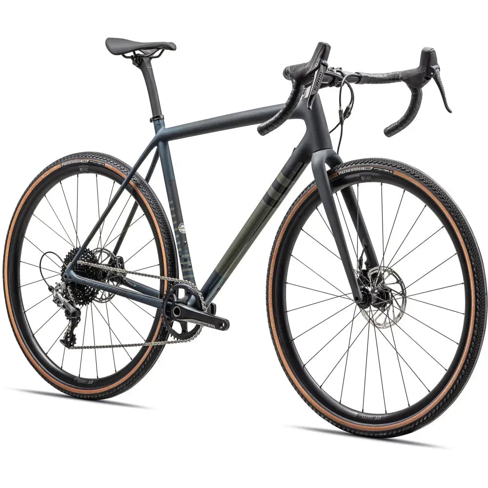 SPECIALIZED CRUX Comp Complete Bike Gravel Sram Rival - SATIN FOREST GREEN/METALLIC DEEP LAKE