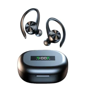 Sports Bluetooth Wireless Headphones with Mic IPX5 Waterproof Ear Hooks Earphones