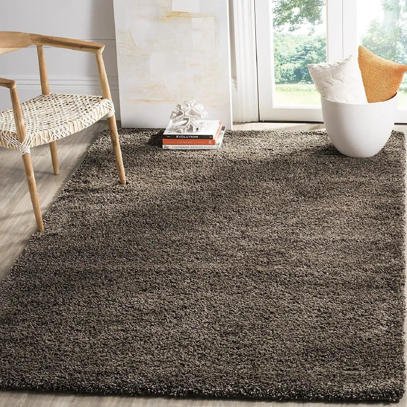 Taupe Thick Shaggy Rug - California