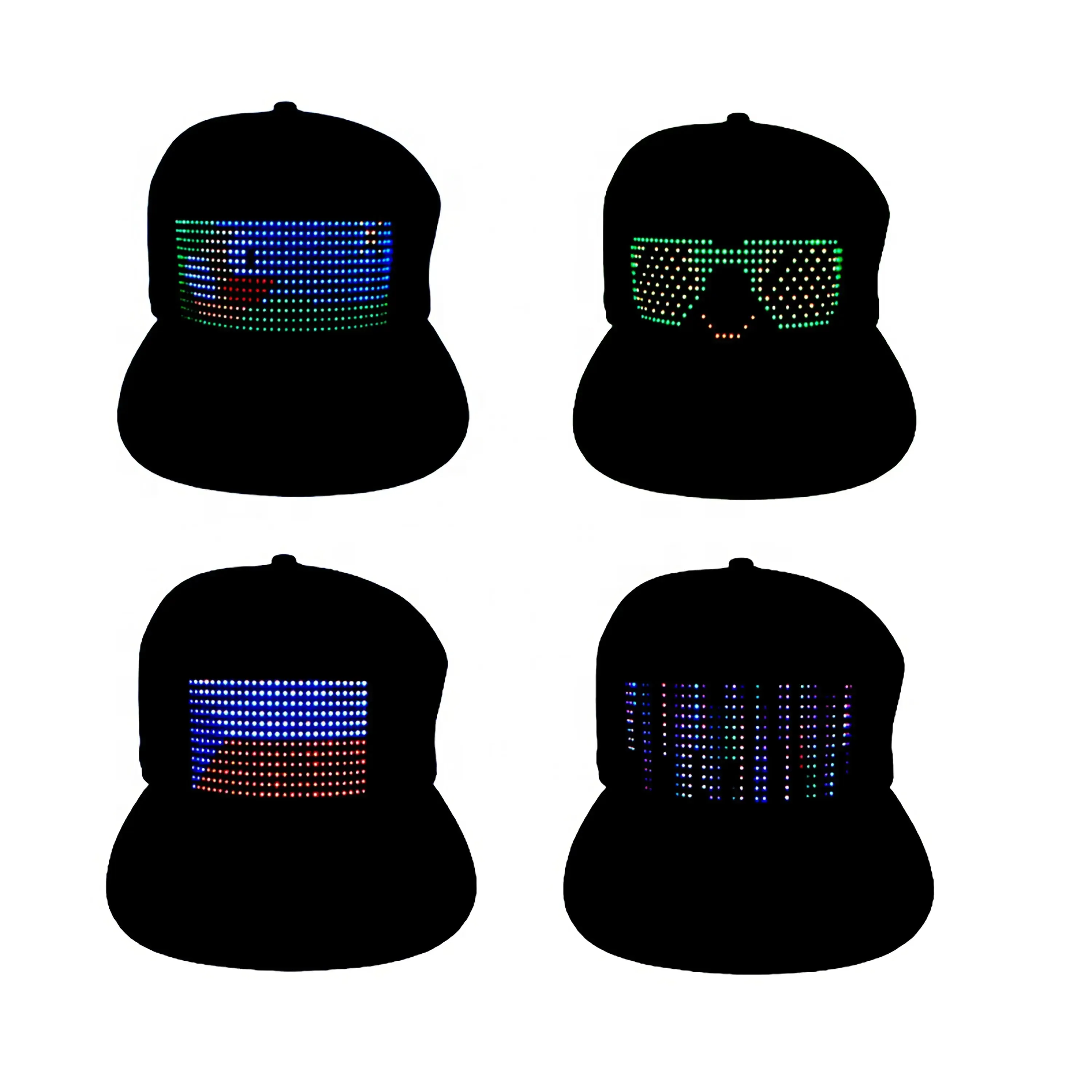 TGT Unique App Controlled LED Hat | Lightup Display Message LED Cap -LED Hat