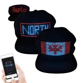 TGT Unique App Controlled LED Hat | Lightup Display Message LED Cap -LED Hat