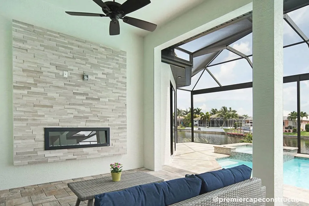 The Sideline Outdoor/Indoor 50 Inch Recessed/Wall Mounted Electric Fireplace (No Heat) 80017