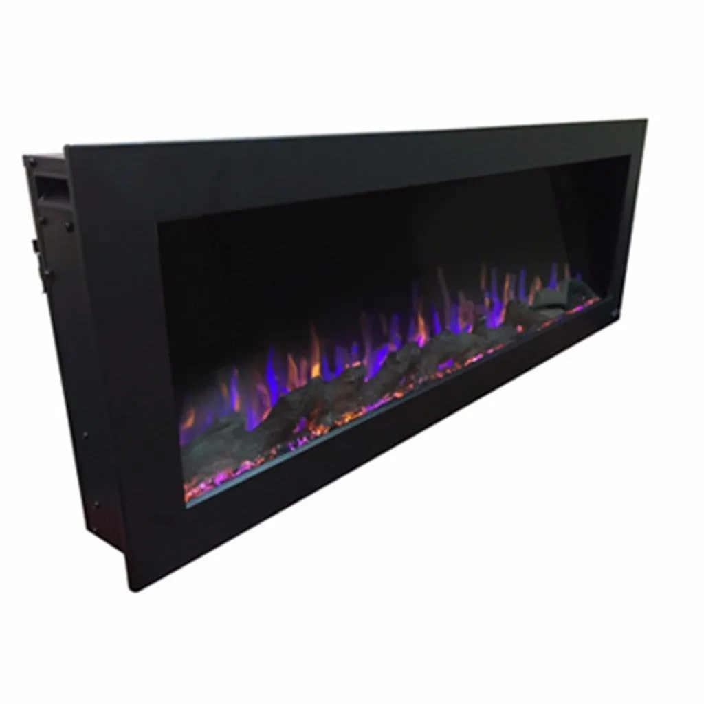 The Sideline Outdoor/Indoor 50 Inch Recessed/Wall Mounted Electric Fireplace (No Heat) 80017