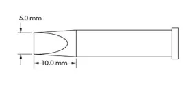 TIP, CHSL, 5.0X10.0MM, 40D, GT6, 10 PK