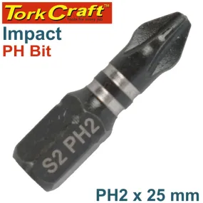 TORK CRAFT IMPACT PHIL.2 X 25MM INSERT BIT BULK PH2 TCIPH0225B