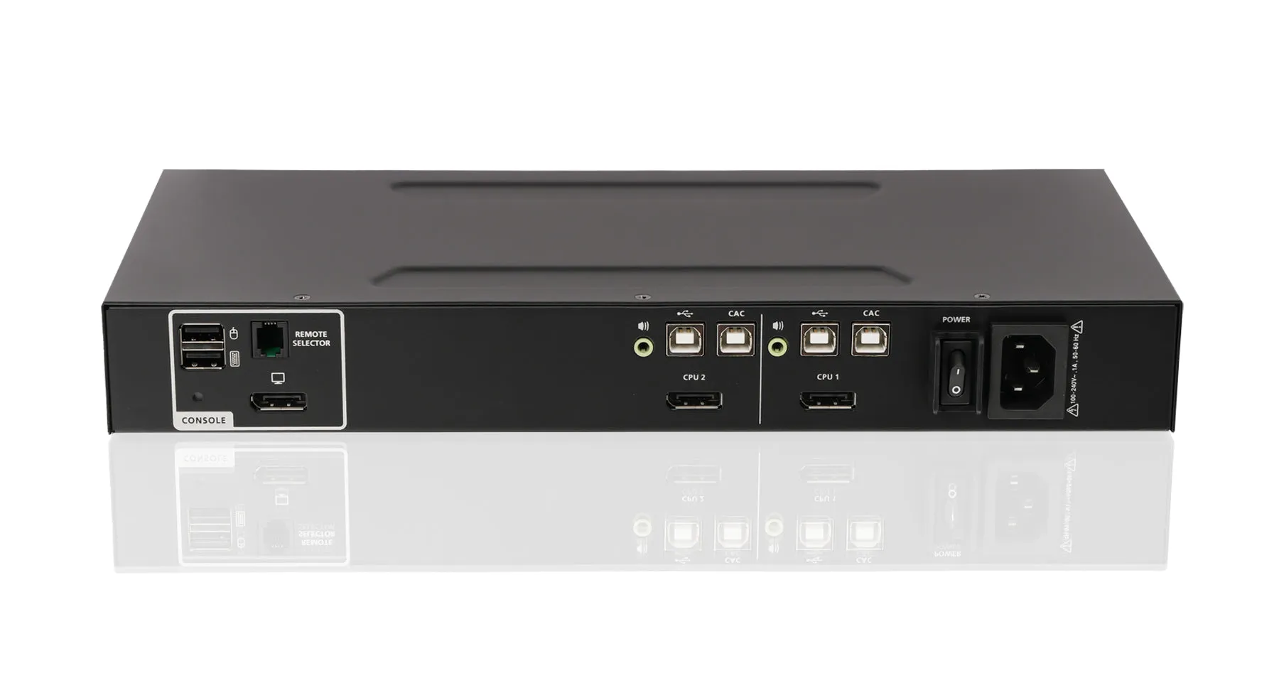Universal 2-Port Single View DisplayPort/HDMI Secure KVM Switch Kit w/CAC and Audio