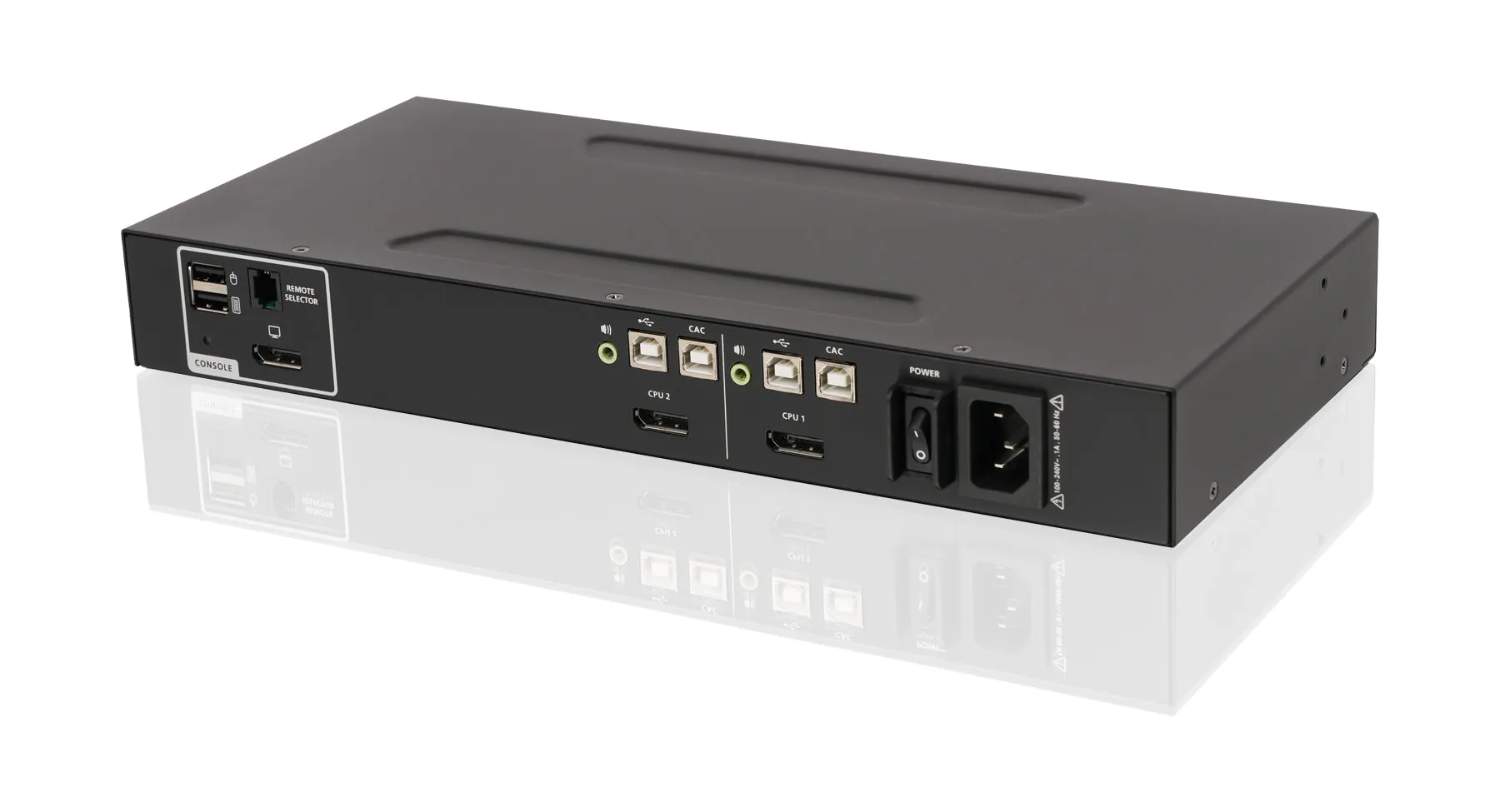 Universal 2-Port Single View DisplayPort/HDMI Secure KVM Switch Kit w/CAC and Audio