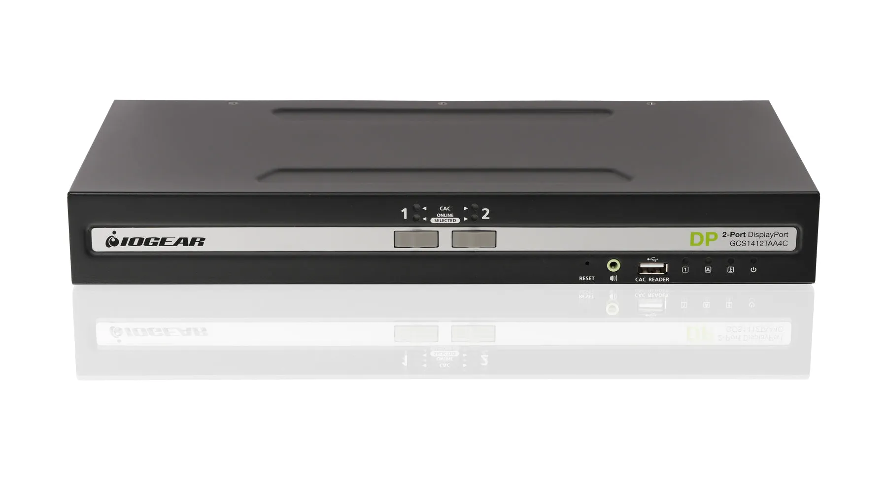 Universal 2-Port Single View DisplayPort/HDMI Secure KVM Switch Kit w/CAC and Audio