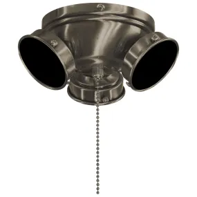 Universal 7 In. Three Lights Ceiling Fan Light Kit, Brunished Nickel Finish