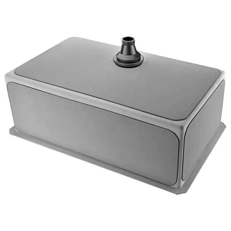 Vanguard 32.75" Single Basin Undermount Kitchen Sink with Opus Single-Handle Faucet in Polished Chrome