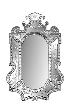 Venetian Design Extra Clear Venetian Mirror VD-788| 42 X 26 Inches | Mirrors for Living Room | Made in India