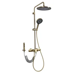 Wall Mount 4-Function Exposed Shower System with Bidet Sprayer and Tub Spout Including Valve