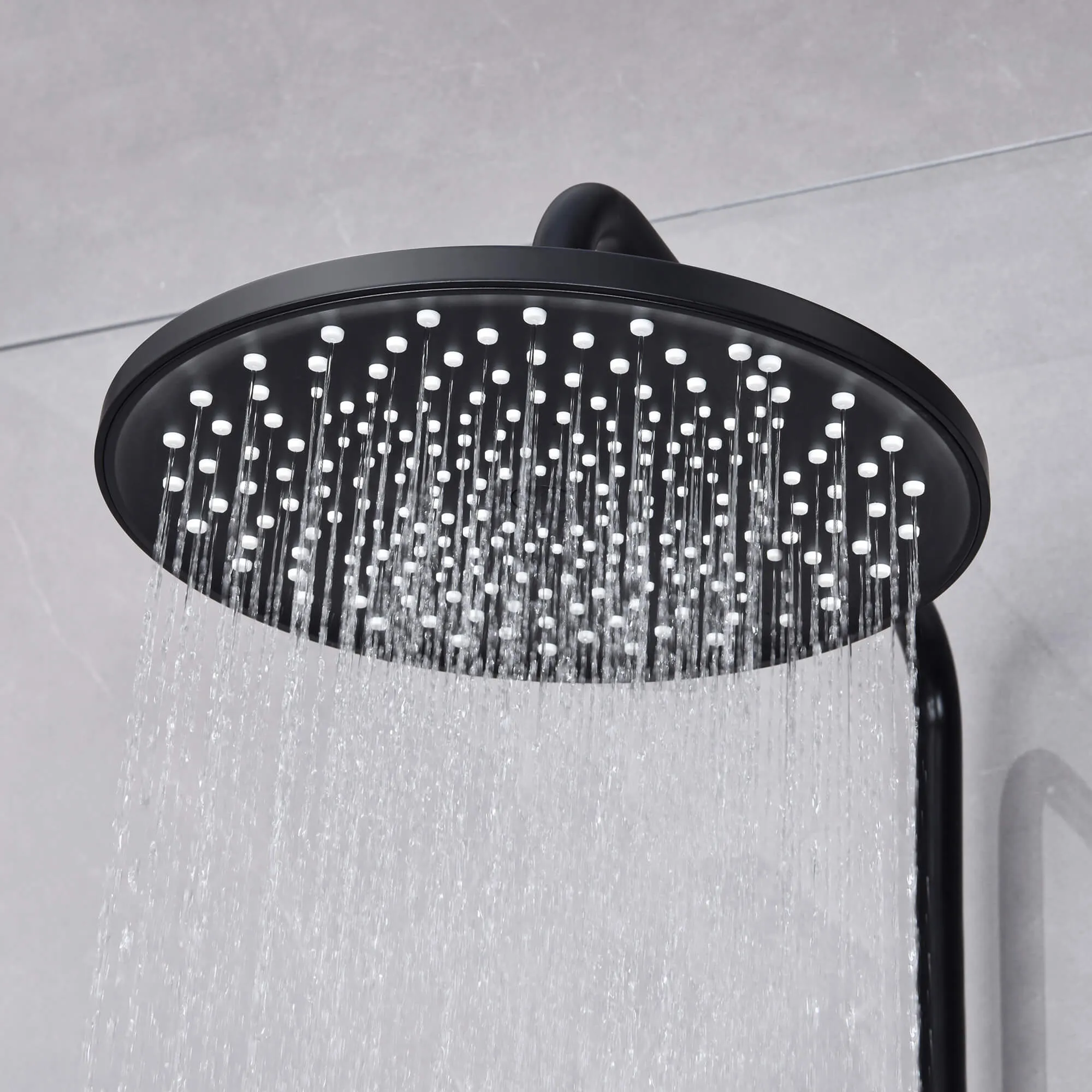 Wall Mount 4-Function Exposed Shower System with Bidet Sprayer and Tub Spout Including Valve
