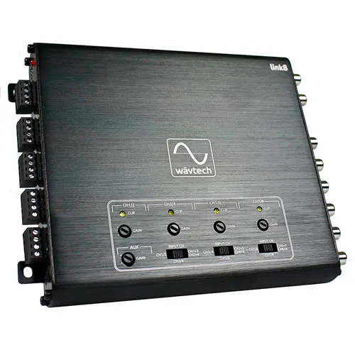 Wavtech 8 Channel Line Input Output Converter with Multi Function Remote Link8
