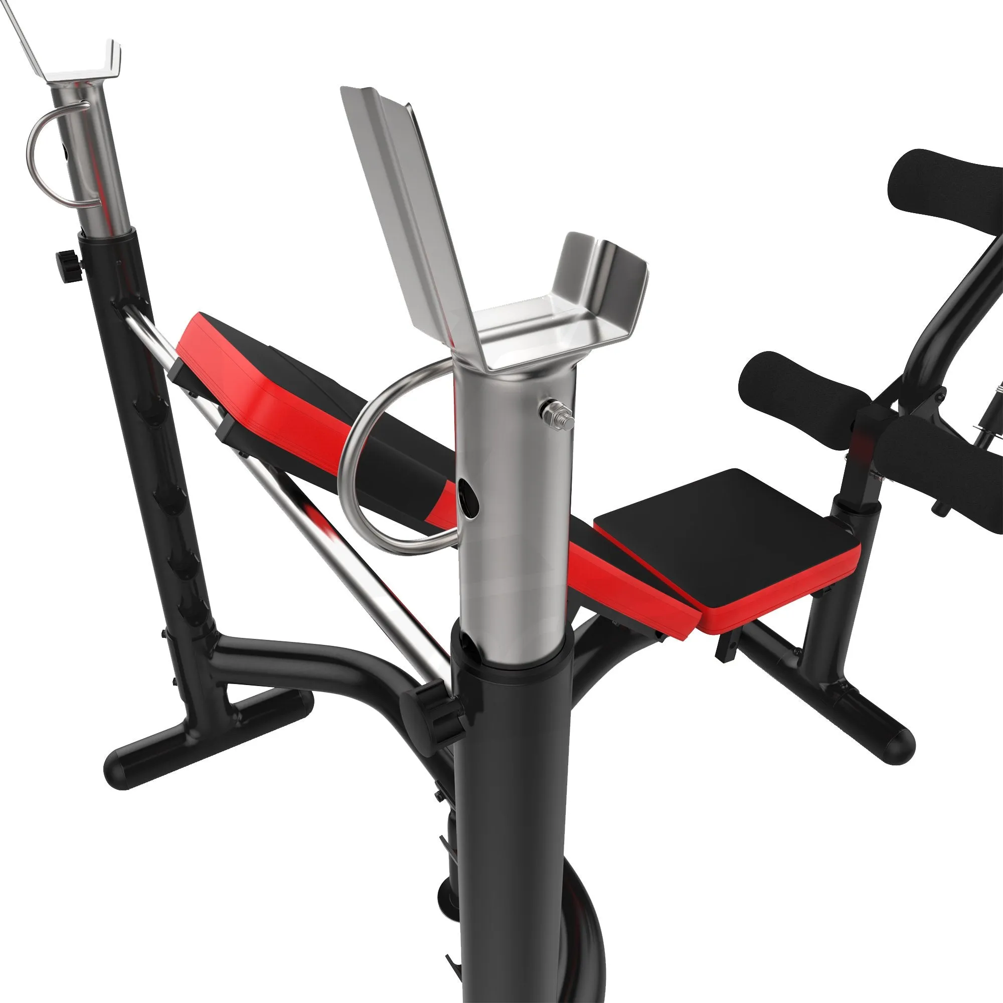 Weight Bench With Rack - Black/Red - XQBH-08
