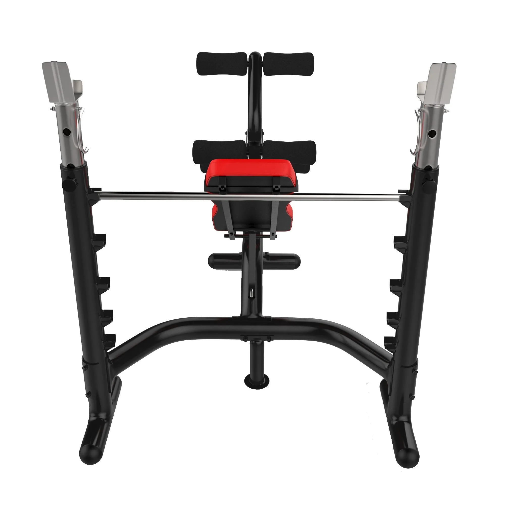 Weight Bench With Rack - Black/Red - XQBH-08