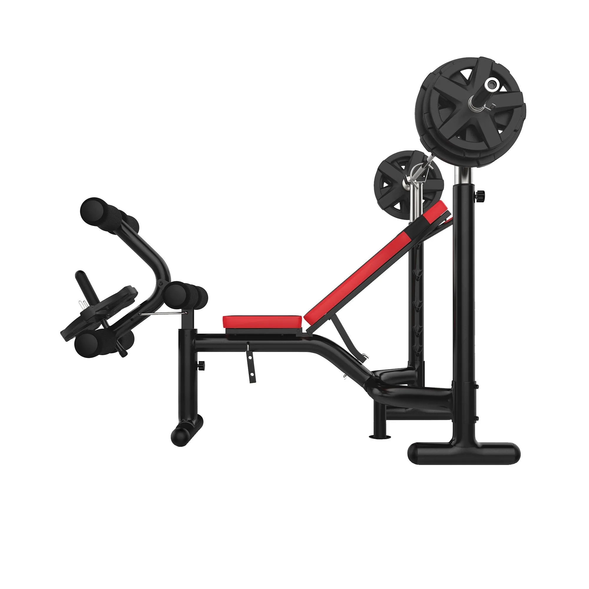 Weight Bench With Rack - Black/Red - XQBH-08