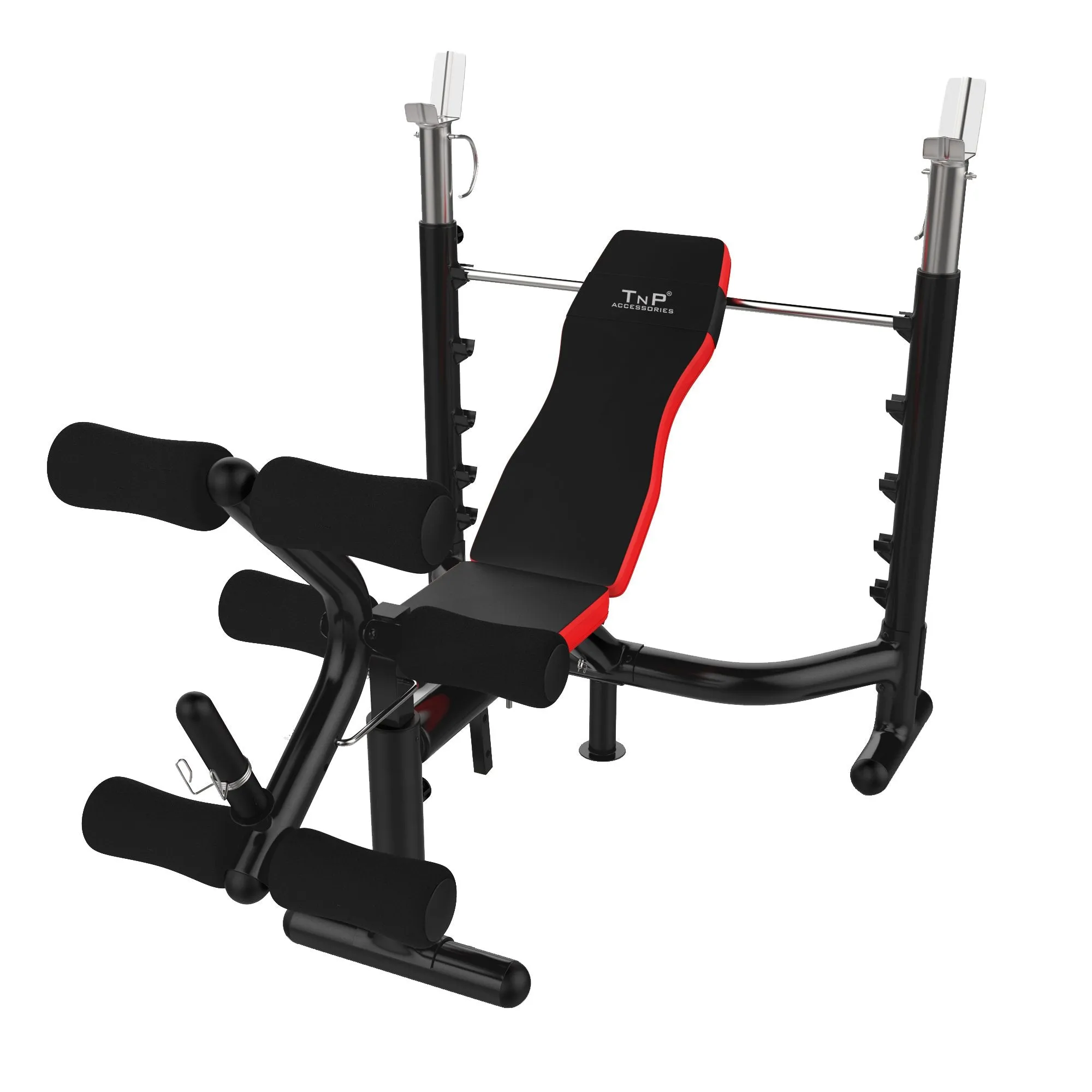 Weight Bench With Rack - Black/Red - XQBH-08