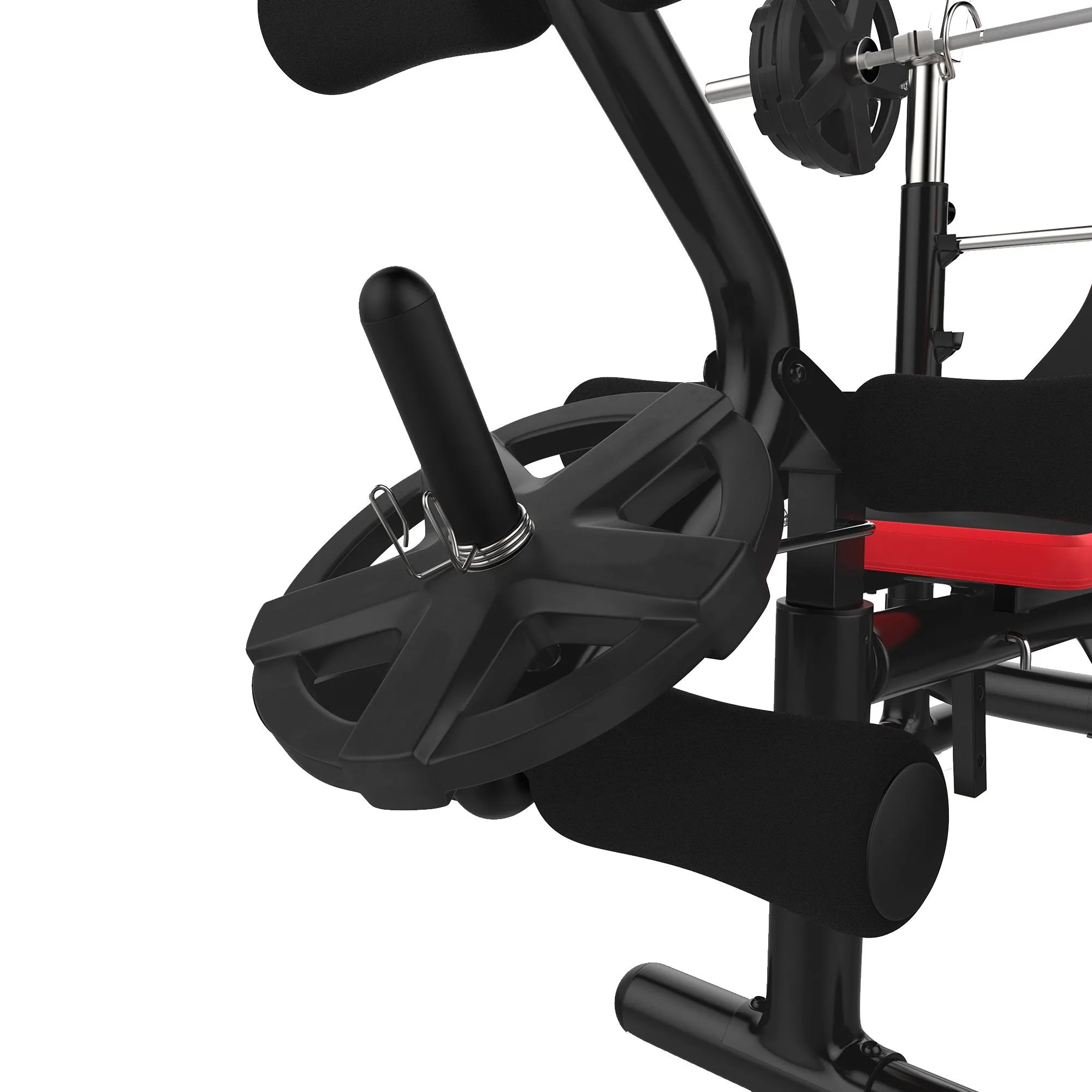 Weight Bench With Rack - Black/Red - XQBH-08