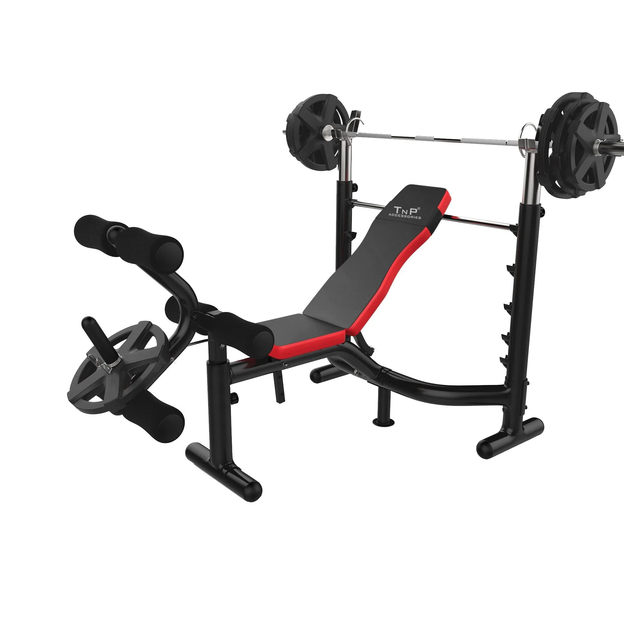 Weight Bench With Rack - Black/Red - XQBH-08