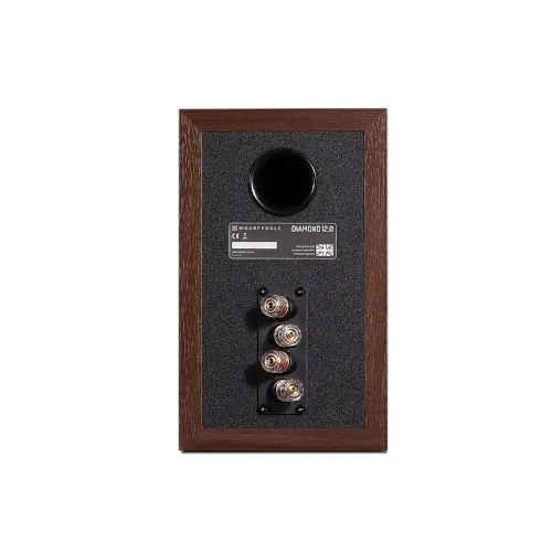 Wharfedale Diamond 12.0 Bookshelf speaker Compact 2 way with rear port (Pair) Walnut Pearl