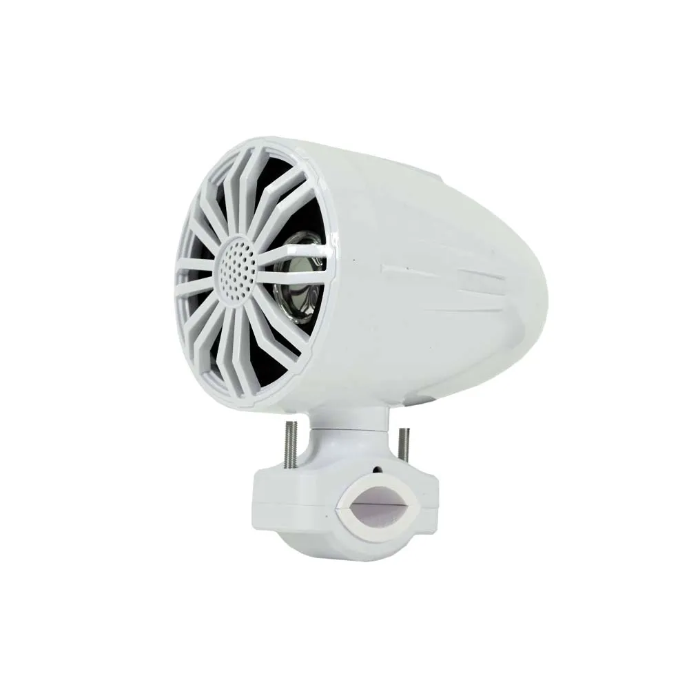 White 3.5" Waterproof Bluetooth Speakers for Powersports, Watercrafts, ATV Vehicles, Motorcycles, Golf Carts