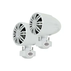 White 3.5" Waterproof Bluetooth Speakers for Powersports, Watercrafts, ATV Vehicles, Motorcycles, Golf Carts