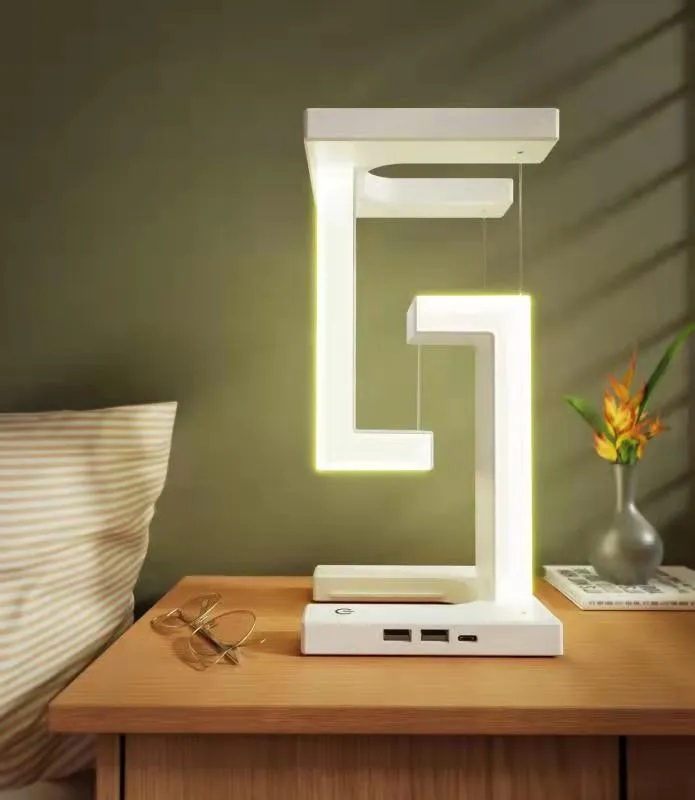 Wireless Charging Floating Table Lamp | Eye-Care LED Desk Light