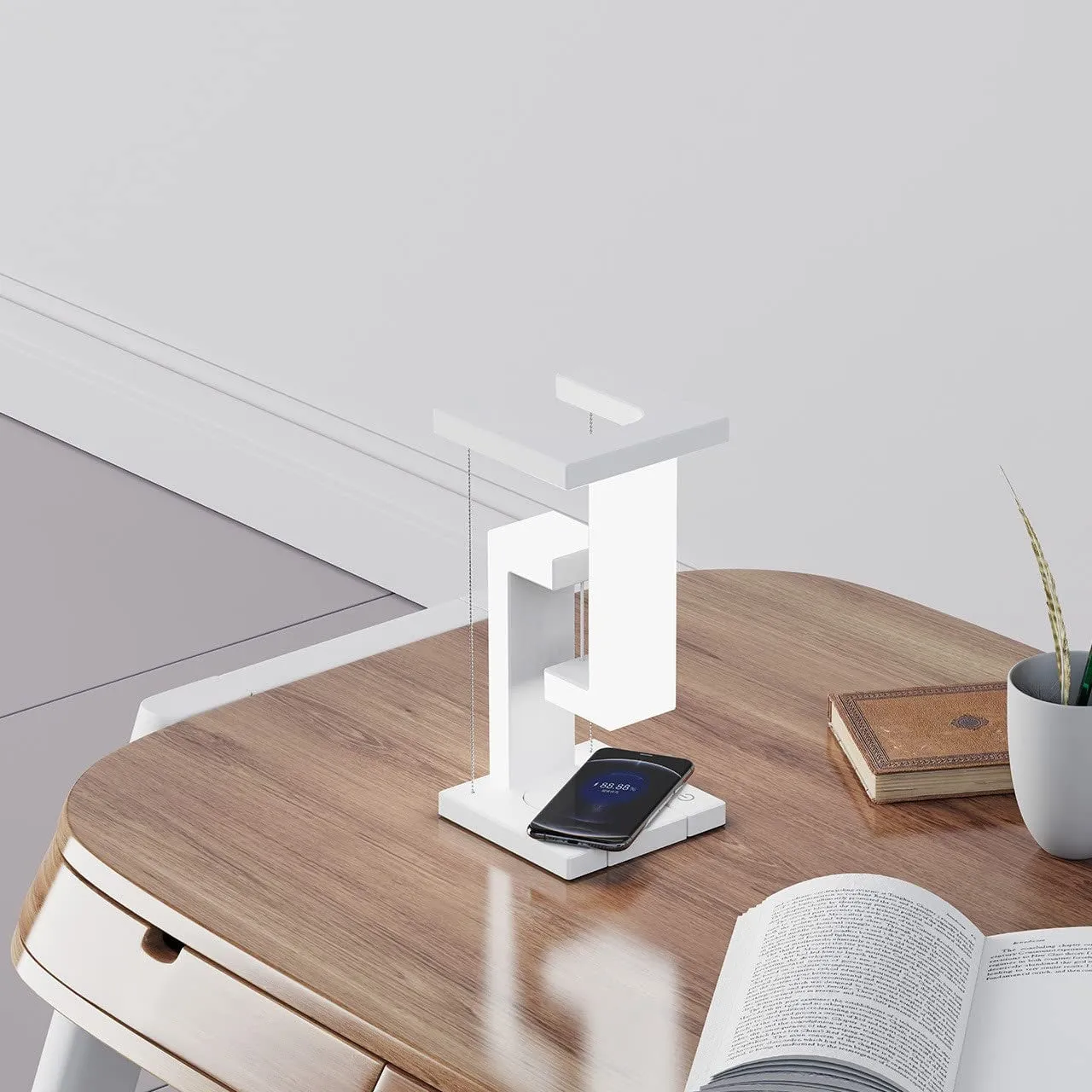 Wireless Charging Floating Table Lamp | Eye-Care LED Desk Light