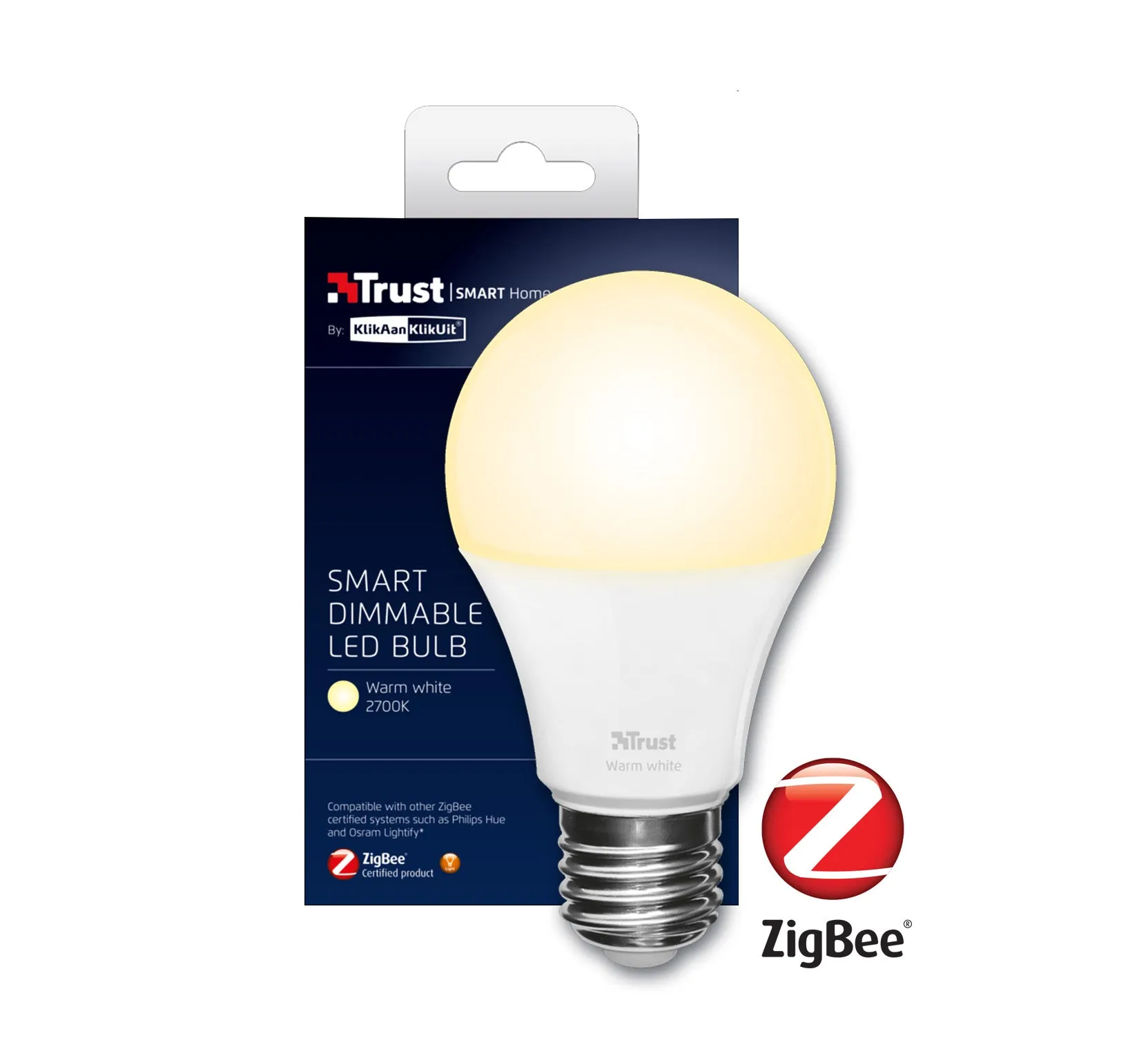 Zigbee Dimmable LED Bulb (E27) Warm White, ZLED-2709, Trust Smart Home